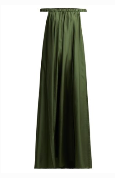 THREE GRACES LONDON  Evangeline off-the-shoulder silk-satin maxi dress