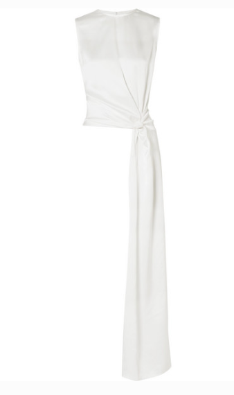 LES HÉROÏNES THE BESSIE DRAPED SATIN TOP