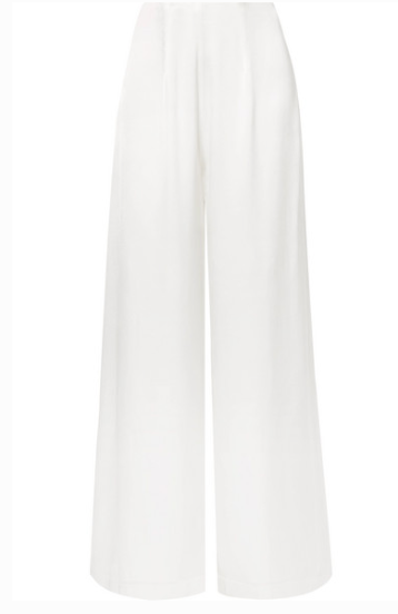 LES HEROINES THE COCO SATIN WIDE-LEG PANTS