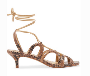 ZIMMERMANN CUTOUT SNAKE-EFFECT LEATHER SANDALS