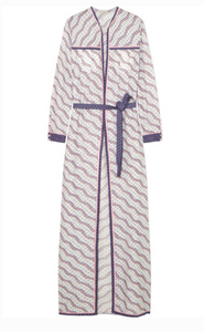 TALITHA PRINTED SILK AND COTTON-BLEND ROBE