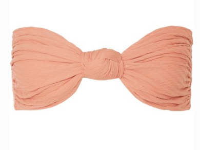 FELLA Hunter knotted textured bandeau bikini top