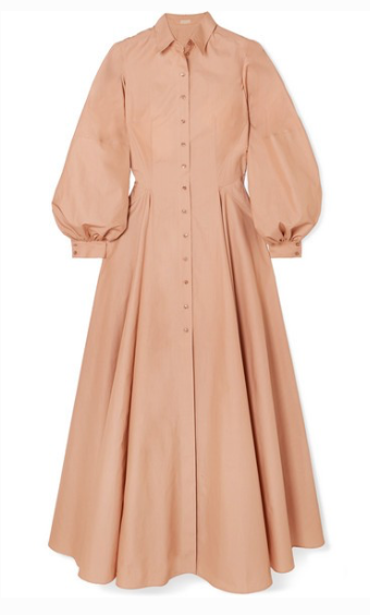 ALAÏA Pleated cotton-poplin dress – Uberchique