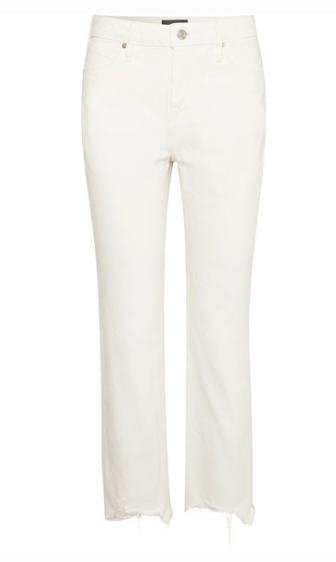 RTA Luke frayed high-rise straight-leg jeans