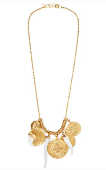 KENNETH JAY LANE Gold-plated and resin necklace