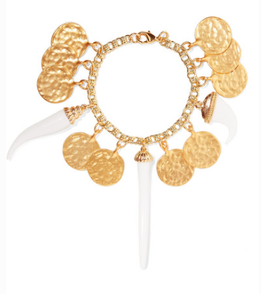 KENNETH JAY LANE Gold-plated and resin bracelet