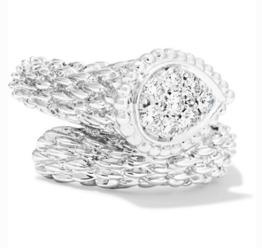 BOUCHERON Serpent Bohème 18-karat white gold diamond ring