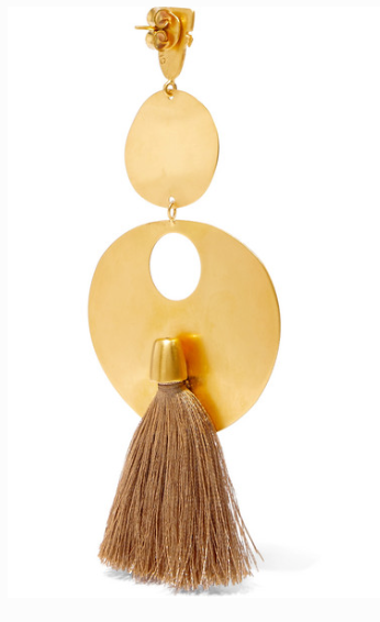 JOHANNA ORTIZ + Paula Mendoza & Cano A Taste of Spring fringed gold-tone earrings