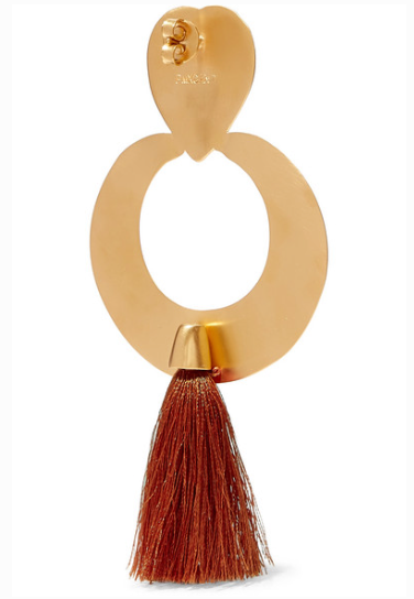 JOHANNA ORTIZ + Paula Mendoza & Cano Olive Trees fringed gold-tone earrings