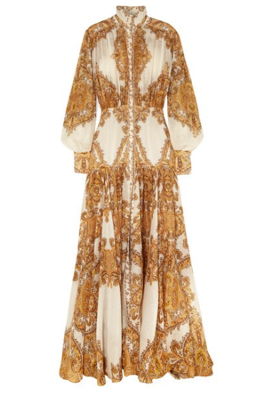 ZIMMERMANN Zippy printed silk maxi dress