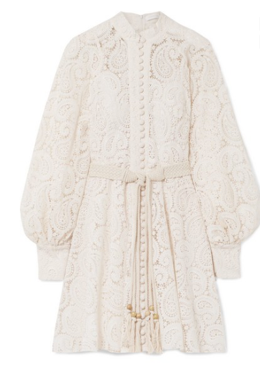 ZIMMERMANN Amari guipure lace mini dress