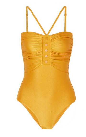 ZIMMERMANN Allia ruched metallic swimsuit